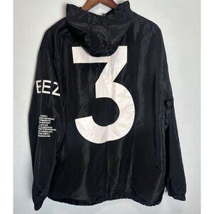 Yeezus Tour Hooded Windbreaker Adidas Kanye West Mens Size XL Black